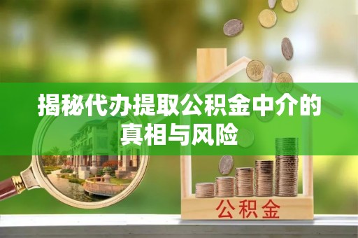 高州揭秘代办提取公积金中介的真相与风险